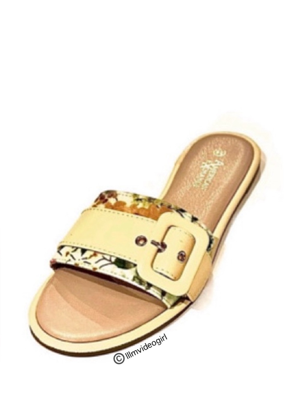 American Exchange Floral Slide Sandal